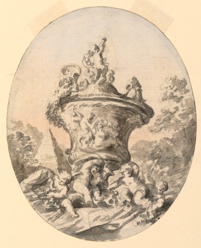 Vase i Landskap av Unknown artist