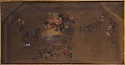Blomstervase i en nisje. Mellom 1769 og 1789 (olje på lerret) av Unknown artist
