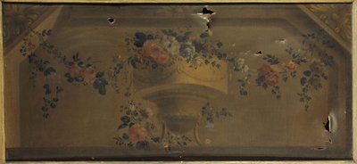 Blomstervase i en nisje. Mellom 1769 og 1789 (olje på lerret) av Unknown artist