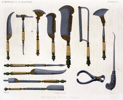 Veneribrett: venersett fra 1500-tallet. I "" Middelalderen og renessansen"" av Lacroix. av Unknown artist