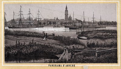 Utsikt over Antwerpen, Belgia (flamsk-regionen). av Unknown artist