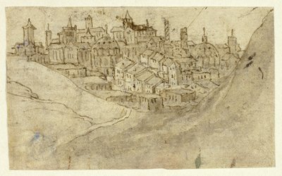 Utsikt over Hill Town av Unknown artist