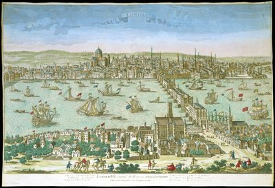 Utsikt over London på begynnelsen av 1700-tallet. av Unknown artist