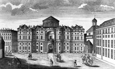 Utsikt over Palazzo Carignano (Palazzo Carignan) i Torino av Unknown artist