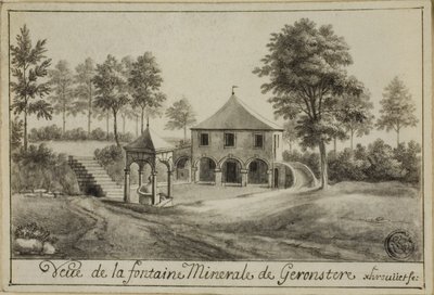 Utsikt over mineralkilden ved Geronstere av Unknown artist