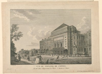 Utsikt over operaen i Paris av Unknown artist