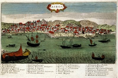 Utsikt over byen Lisboa i Portugal på slutten av 1700-tallet av Unknown artist