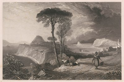 Utsikt over den indiske kysten av Unknown artist