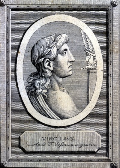 Virgil (70 - 19 f.Kr.), latinsk poet. 1700-talls gravering. av Unknown artist