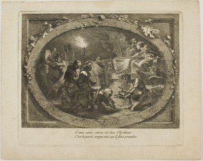 Voltaire på en satanisk fest av Unknown artist
