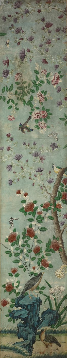 Veggpanel: Fugler og blomster av Unknown artist