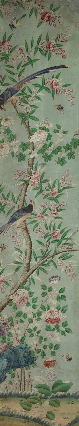 Veggpanel: Fugler og blomster av Unknown artist