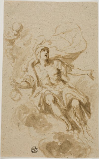 Kriger sitter på skyer av Unknown artist