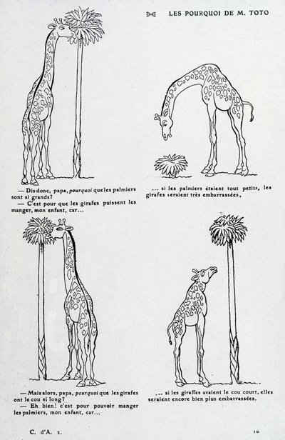 Hvorfor fra Mr. Toto: Hvorfor palmetreet er så stort og hvorfor sjiraffen har så lang hals. (komedie som bygger på Darwins teori) av Unknown artist