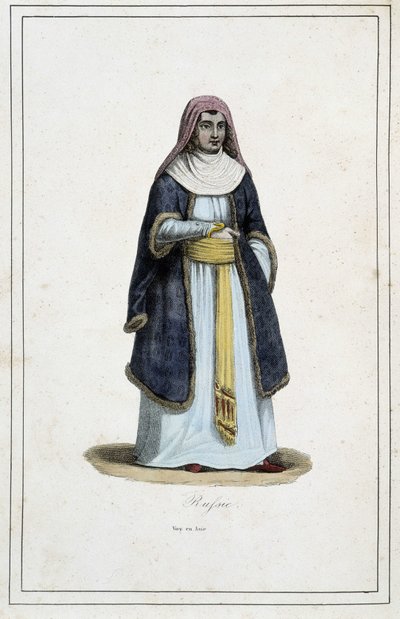 Woman of Russia - i "The different peoples of the earth"" av Father Paul Jonhanneaud, Librairie des Bons livres av Unknown artist
