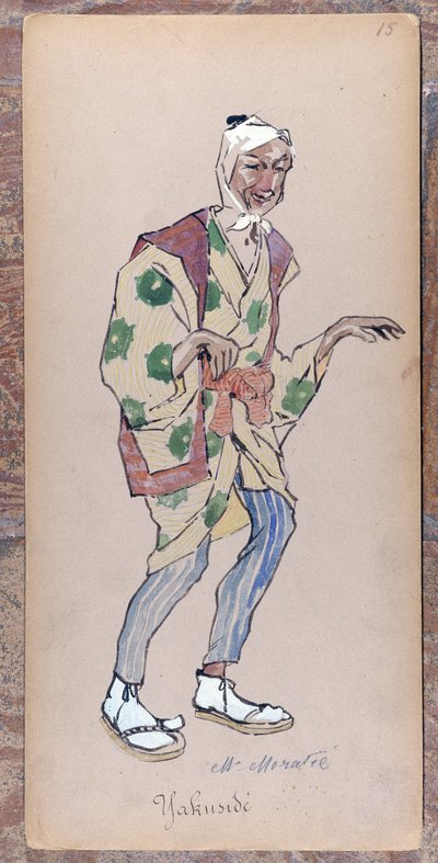 Yakuside-kostyme til skapelsen av Madame Butterfly av Giacomo Puccini i 1904. Samling av Museo della Scala i Milano. av Unknown artist