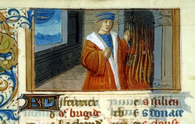 Zodiac Fish, peis - miniatyr, middelalder (ref. 137, 046v): Forespørsel om tillatelse til kommunalbiblioteket i Toulouse (tlf: 05 62 27 66 66) av Unknown artist