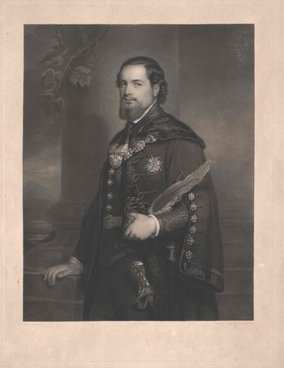 av en herr i en liftstat ca. 1850. (menn) av Unknown artist