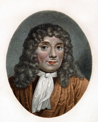 portrett av Antonie Van Leeuwenhoek eller Anton van Leeuwenhoek, eller Leeuvenhoek, eller Leeuwenhoeck.Nederlandsk naturforsker (1632 til 1723). 1700-talls gravering. av Unknown artist