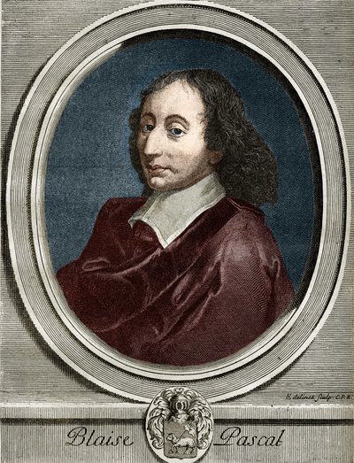 portrett av Blaise Pascal (1623-1662), fransk fysiker, matematiker og forfatter. av Unknown artist