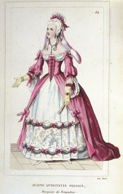 portrett av Jeanne-Antoinette Poisson, markis av Pompadour (kjent som Madame de Pompadour av Unknown artist