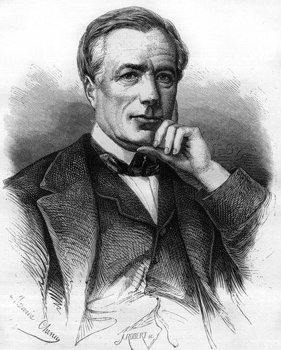 portrett av Xavier Marmier (1809-1892), fransk forfatter. av Unknown artist