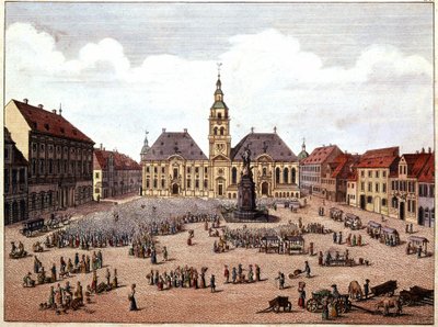 det offentlige torget i byen Mannheim (Tyskland). av Unknown artist