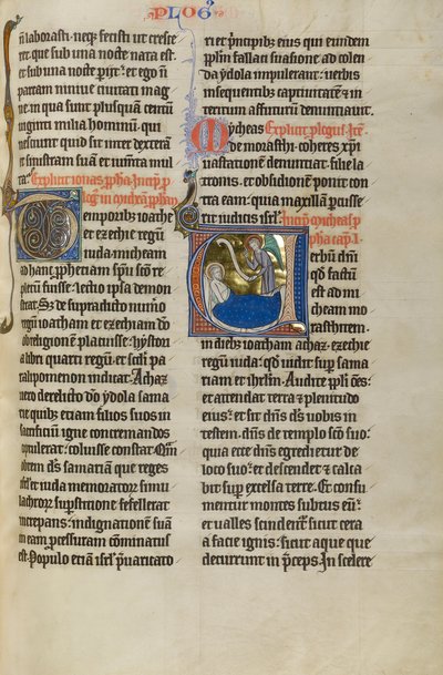 En engel foran Micah av Unknown  – illuminator