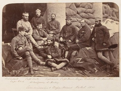 En gruppe britiske offiserer, 1879 ca av Unknown photographer