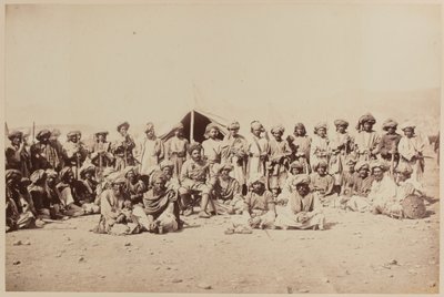 Afghanske stammemenn på en durbar av Unknown photographer