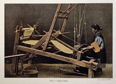 Kinesisk vever, sent på 1800-tallet. av Unknown photographer