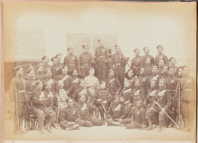 Ghurkha underoffiser og skyttere fra 4. Gurkha (rifle) regiment av Unknown photographer