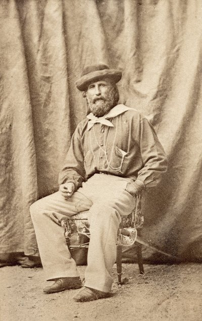 Giuseppe Garibaldi i Caserta i 1860 av Unknown photographer