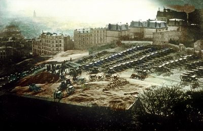 I Montmartre utgjør store regjeringsvåpen en trussel mot Paris 18. mars av Unknown photographer