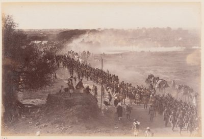 Den indiske hærens infanteri på marsj, treningsleiren i Delhi av Unknown photographer