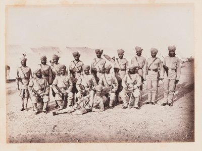 Indiske offiserer fra 28th Bombay Native Infantry, 1884 ca av Unknown