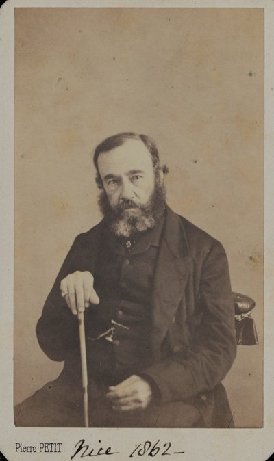 Generalløytnant Sir James Outram i sivile klær, Nice, 1862 av Unknown
