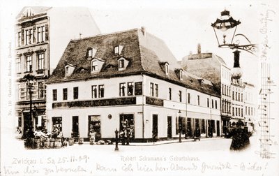 Huset til Robert Schumann (1810 - 1856) i Zwickau, Tyskland. av Unknown photographer