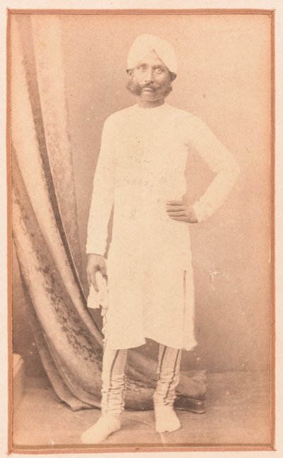 Misr Kanouji Lal, inderen som hjalp Thomas Kavanaghs unnvikelse ved beleiringen av Lucknow, 1857 ca. av Unknown photographer