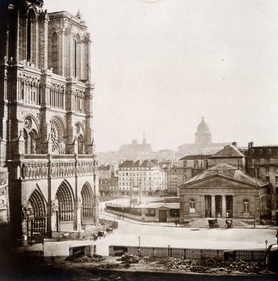 Notre Dame de Paris og torget, sent på 1800-tallet av Unknown photographer