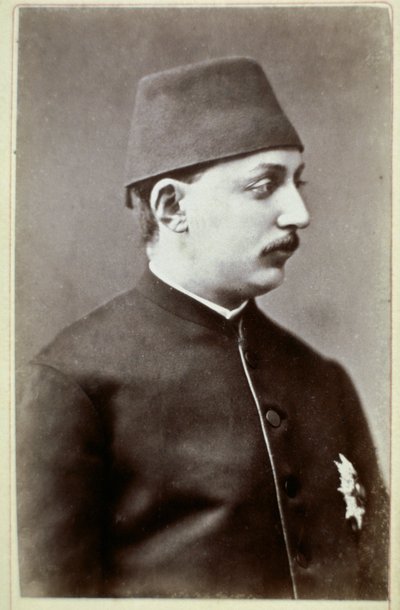Det osmanske riket: Portrett av Sultan Murad V (1840-1904)» Fotografi. 1876 Ankara, Turkish Historical Society Tyrkia av Unknown photographer