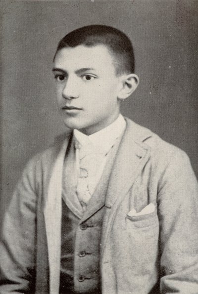 Pablo Picasso i 1896 (15 år gammel) - i "" Picasso, ikonografiske dokumenter"" av Sabartes av Unknown photographer
