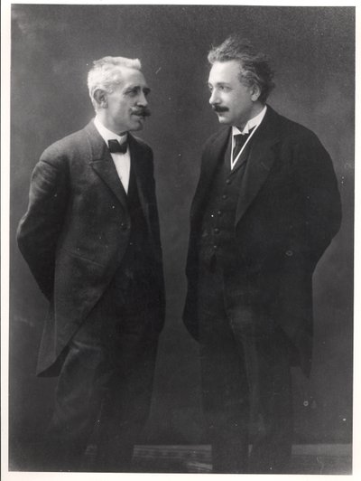 Paul Langevin og Albert Einstein av Unknown photographer