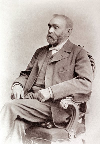 Portrett av Alfred Nobel. Fotografering. 1800-tallet. av Unknown photographer