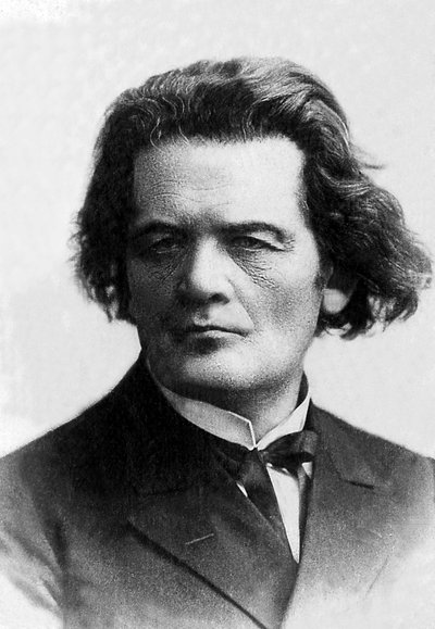 Portrett av Anton Rubinstein (1829-1894), russisk pianist og komponist. av Unknown photographer