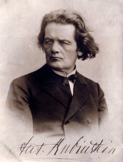 Portrett av Anton Rubinstein (s/hvitt bilde) av Unknown photographer