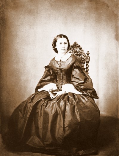 Portrett av Clara Schumann (1819 - 1896), kone til Robert Schumann. av Unknown photographer
