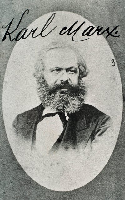 Portrett av den tyske filosofen og økonomen Karl Marx (1818-1883). Fotografi. Montreuil. Museum for levende historie. av Unknown photographer