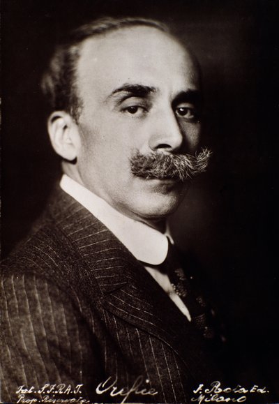 Portrett av Giacomo Orefice (s/h foto) av Unknown photographer