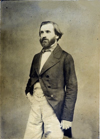 Portrett av Giuseppe Verdi rundt 1845 Museo della Scala de Milan av Unknown photographer